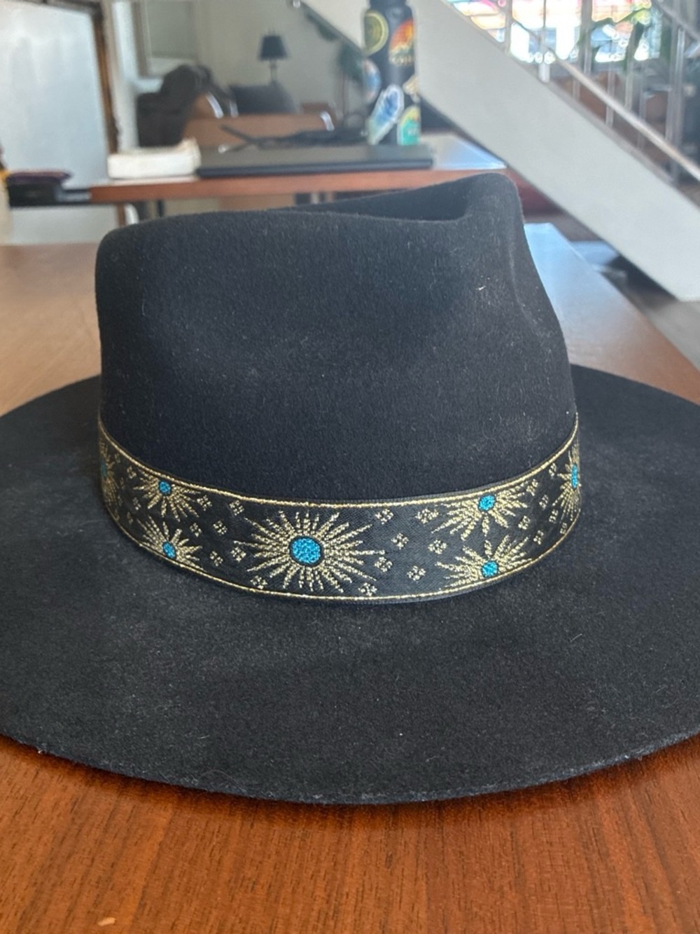 Lack Of Color Black Wool Hat with White Label - Picture 2 of 4
